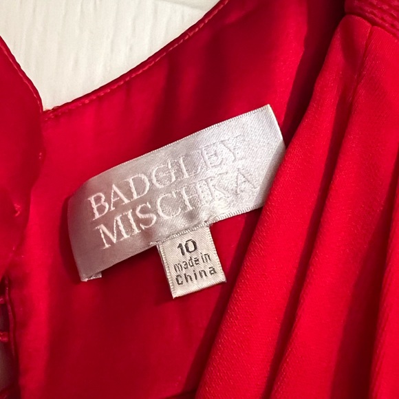 Badgley Mishka Red Gown Size 10 - Picture 5 of 6